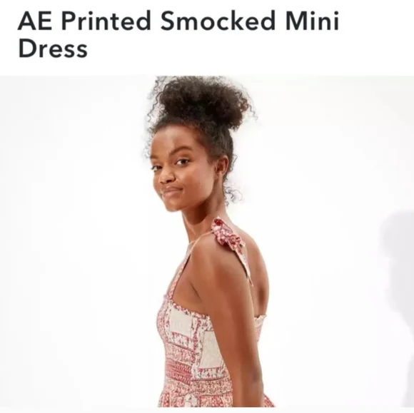 American Eagle Outfitters Red and Cream Mini Dress - Picture 5 of 11